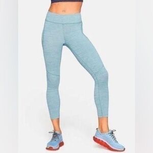 Outdoor‎ Voices TechSweat Core Womens Small Heather Green 3/4 Athletic Leggings